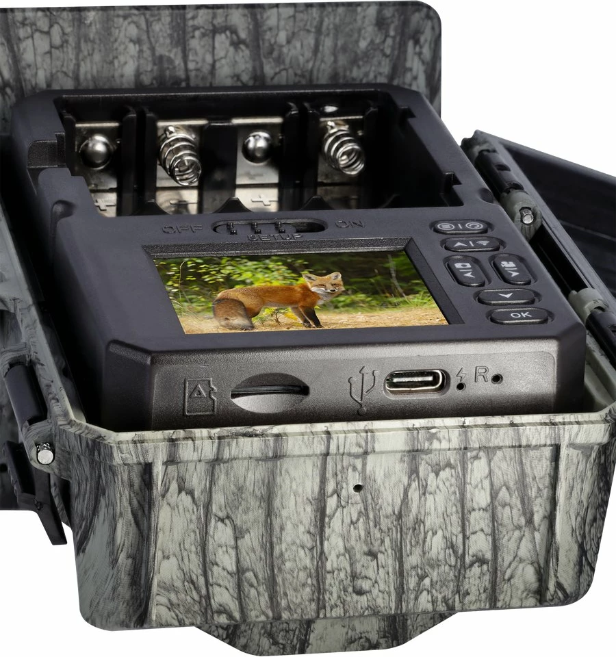 Kamerë survejimi Rollei 40536 4K/48MP, night vision, Wi‑Fi, IP66, me panel solar, kamuflazh