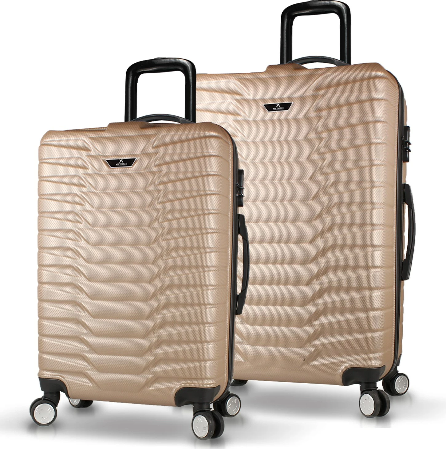 Set valixhesh (2 copë), Zoozie Bags, 5783, ngjyrë ari