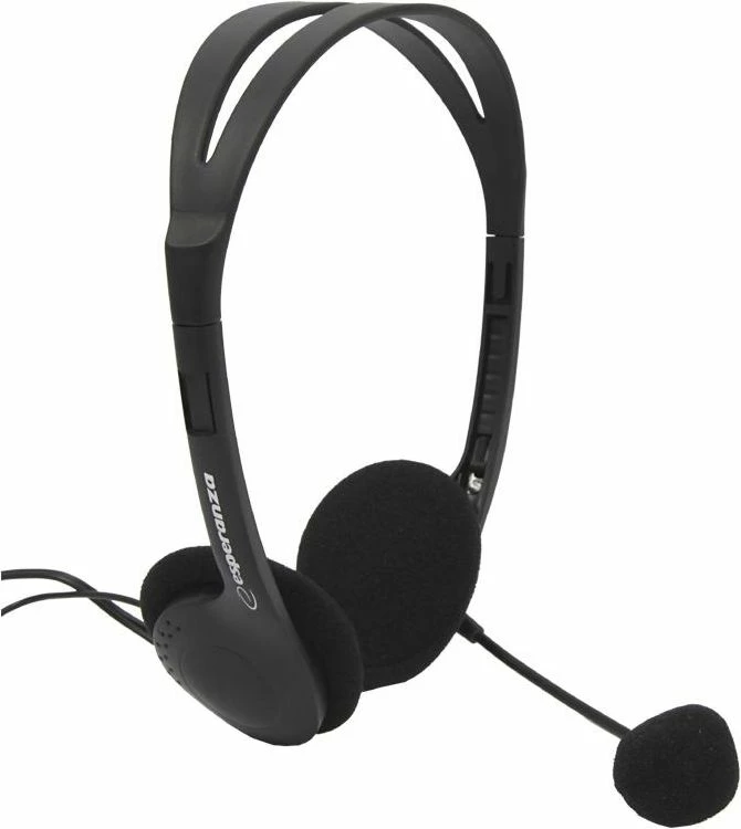 Kufje Esperanza EH102 me mikrofon, me kabllo 3.5mm, 2.5 m, të zeza