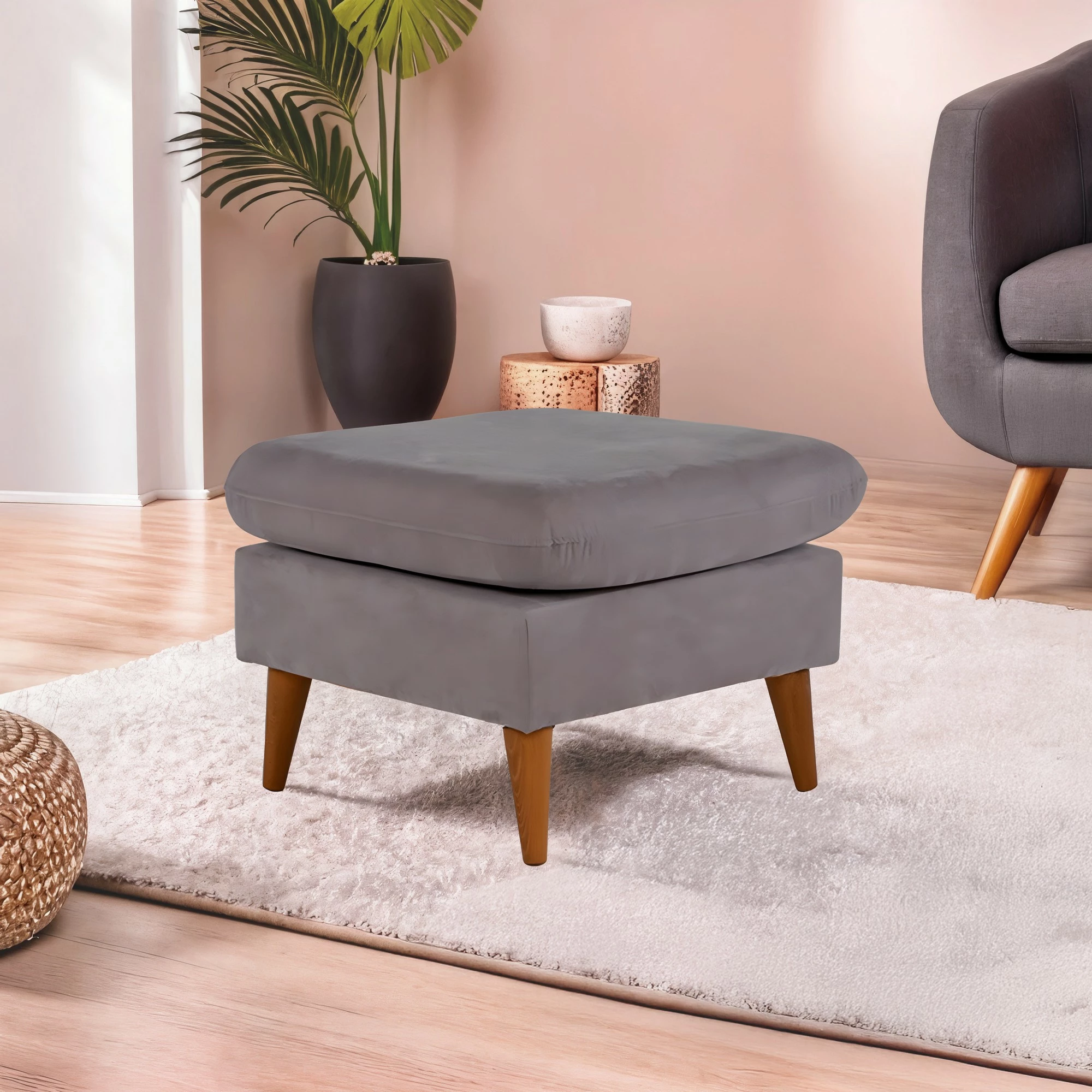 Puf Sofia, ngjyrë gri, Tuffet Atelier del Sofa