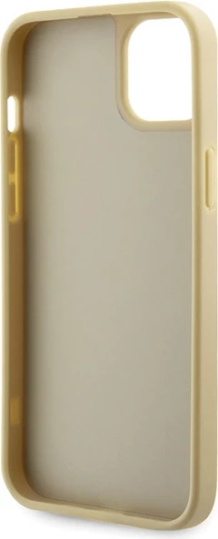 Mbështjellës Guess Rhinestone Triangle për iPhone 14 6.1", hardcase, ari