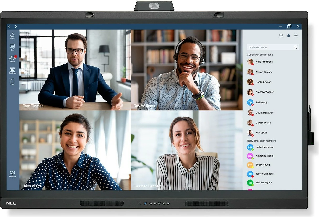 Ekran i madh me prekje SHARP NEC WD551 55 inç, 4K Ultra HD, 1.073 miliardë ngjyra, Ethernet, HDMI, i zi