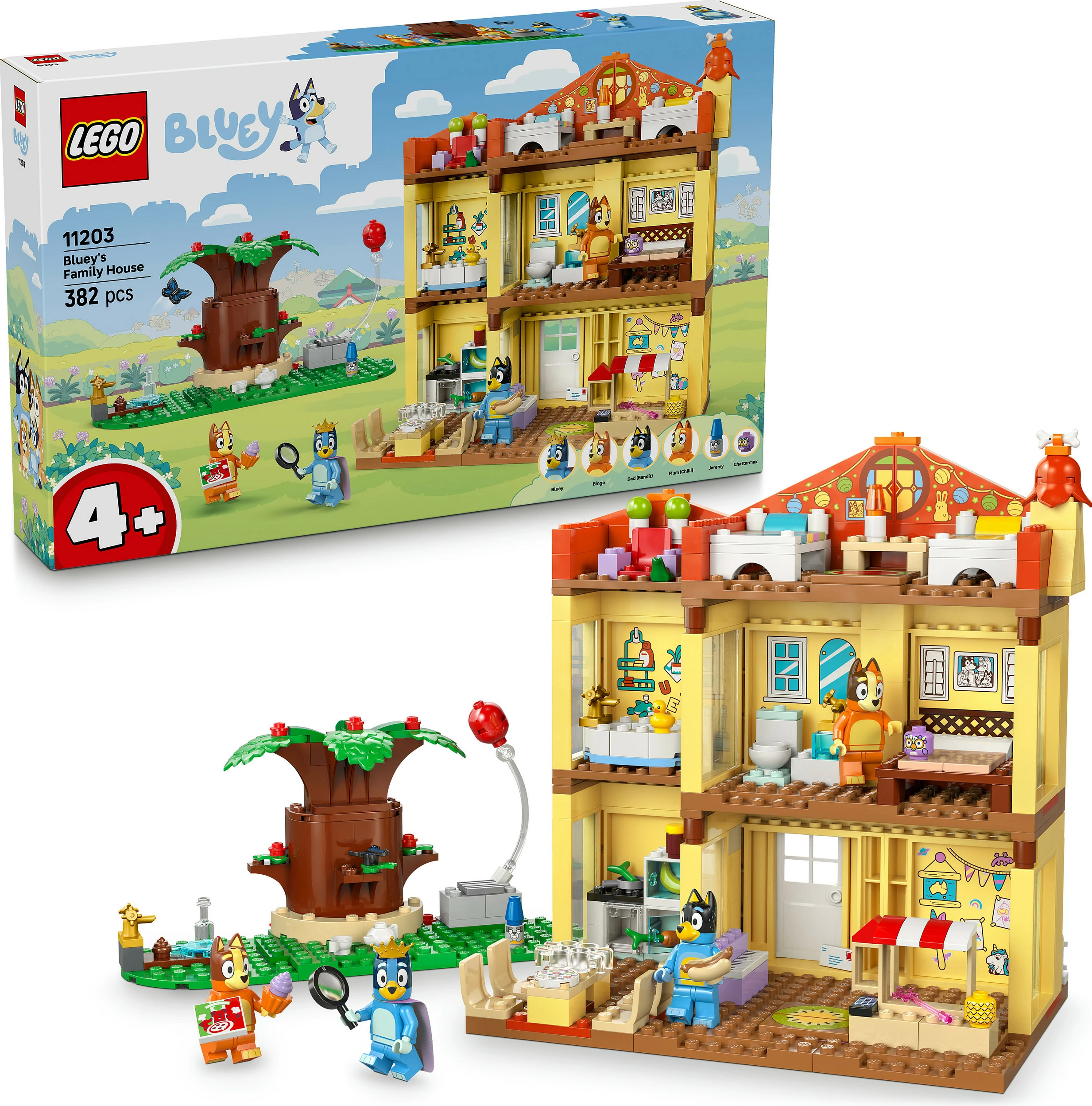Set ndërtimi LEGO Bluey 11203 Bluey’s Family House, 382 copë, 4+, multikolor