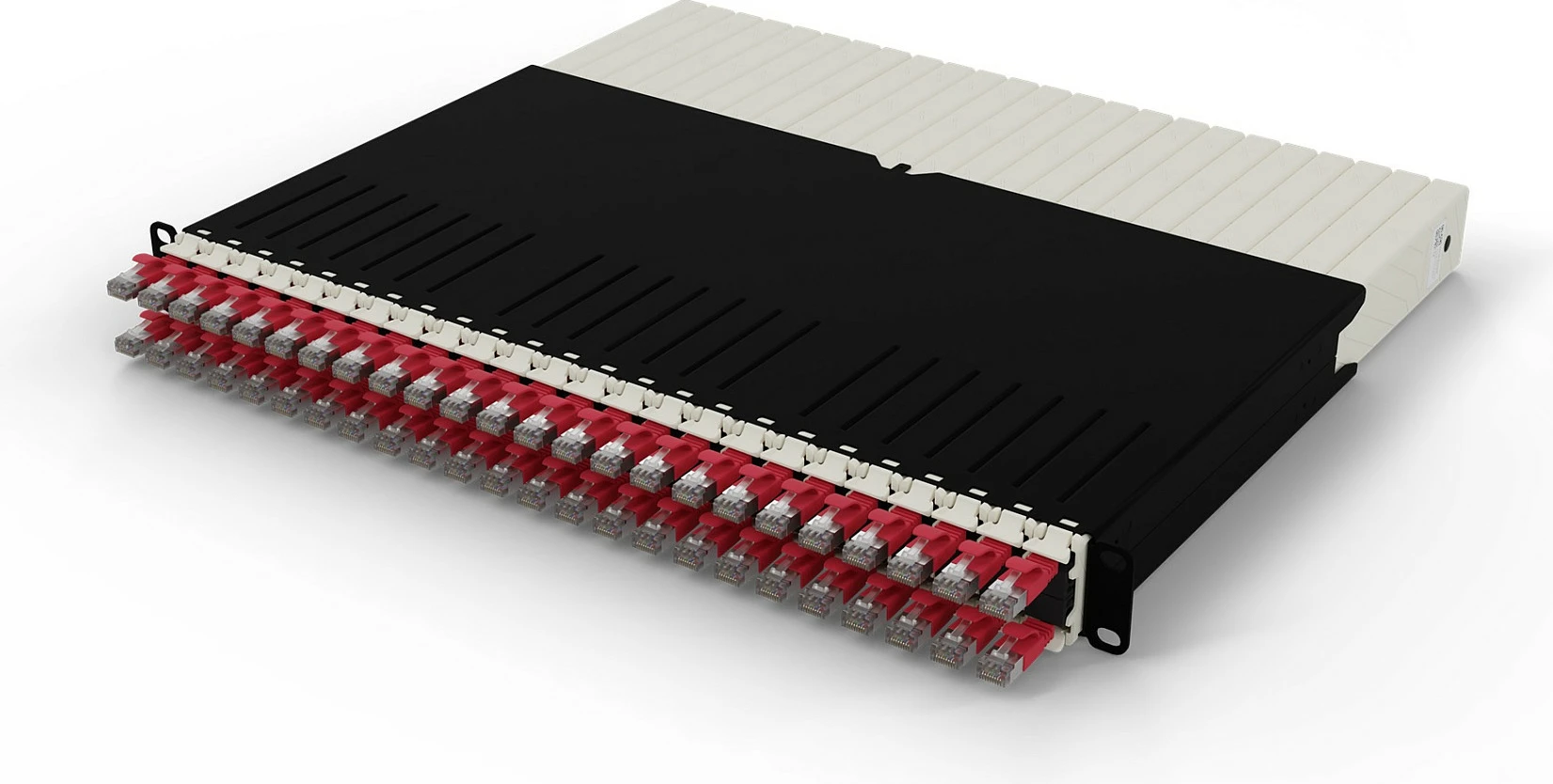 Sistem menaxhimi kabllosh PATCHBOX patchbox.one 8RU, Cat6a STP/U/FTP, 0.8 m, i kuq