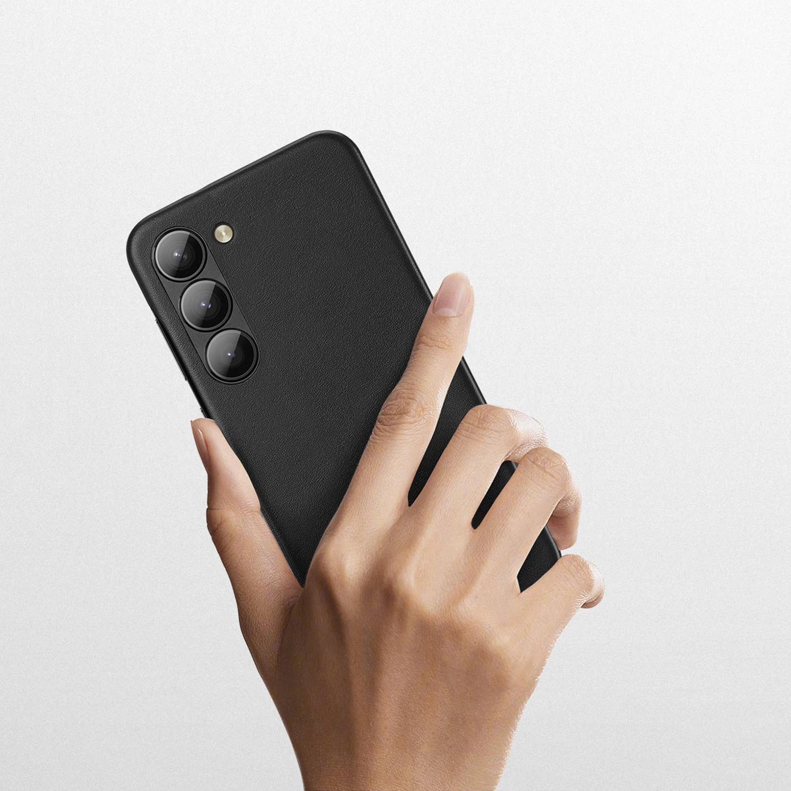 Mbështjellës Dux Ducis Grit për Samsung Galaxy S23+, lëkurë ekologjike, zi