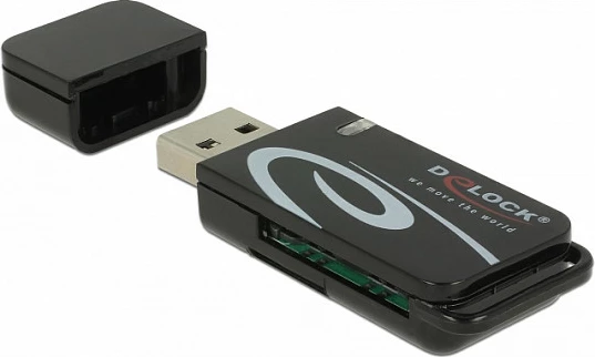 Lexues kartelash DeLOCK Mini USB 2.0, SD/MicroSD/MMC, 480 Mbit/s, i zi