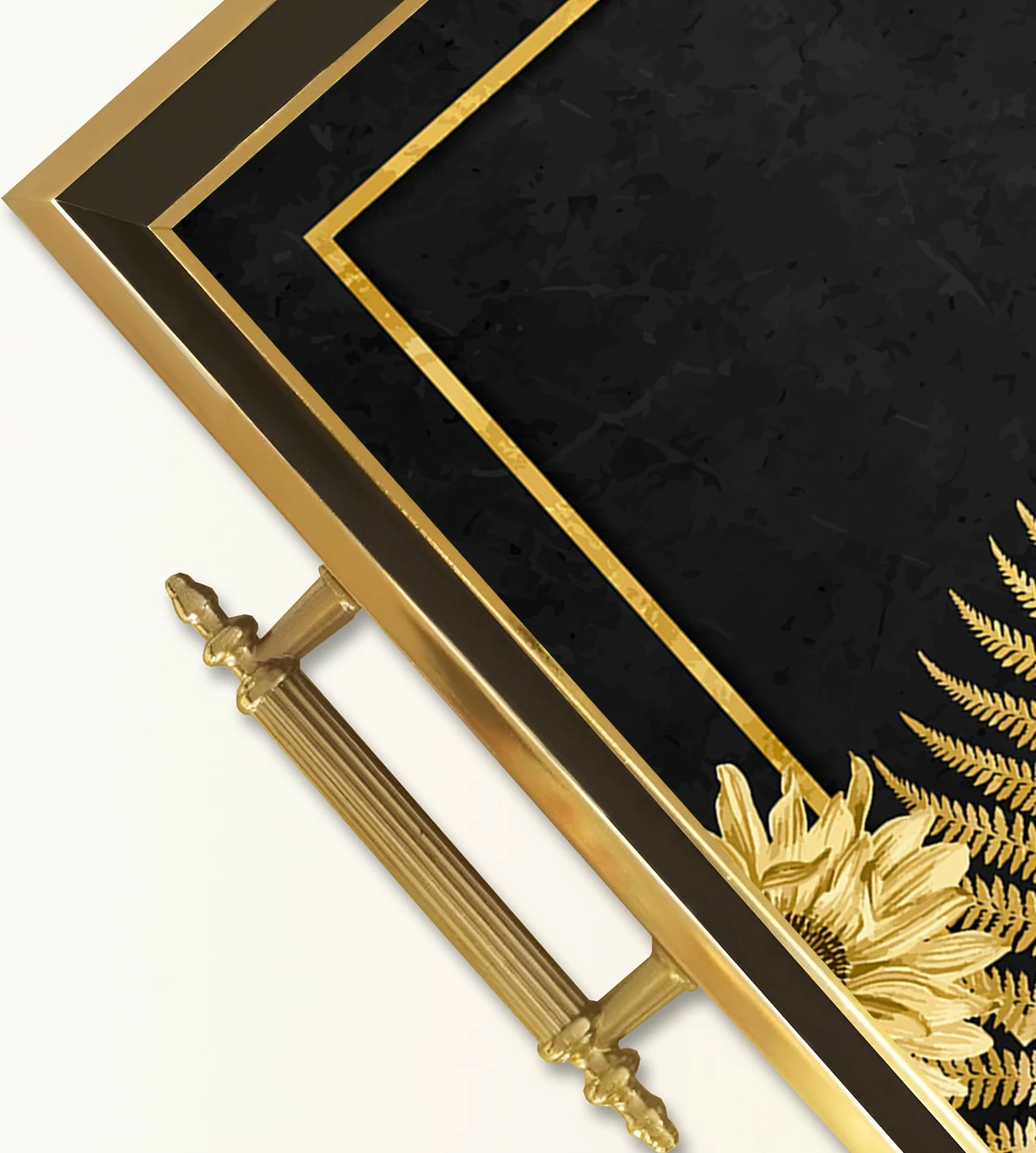 Tabaka xhami elegante, shumëngjyrëshe, Aberto Design, TPA9773, 50x29x3.5cm