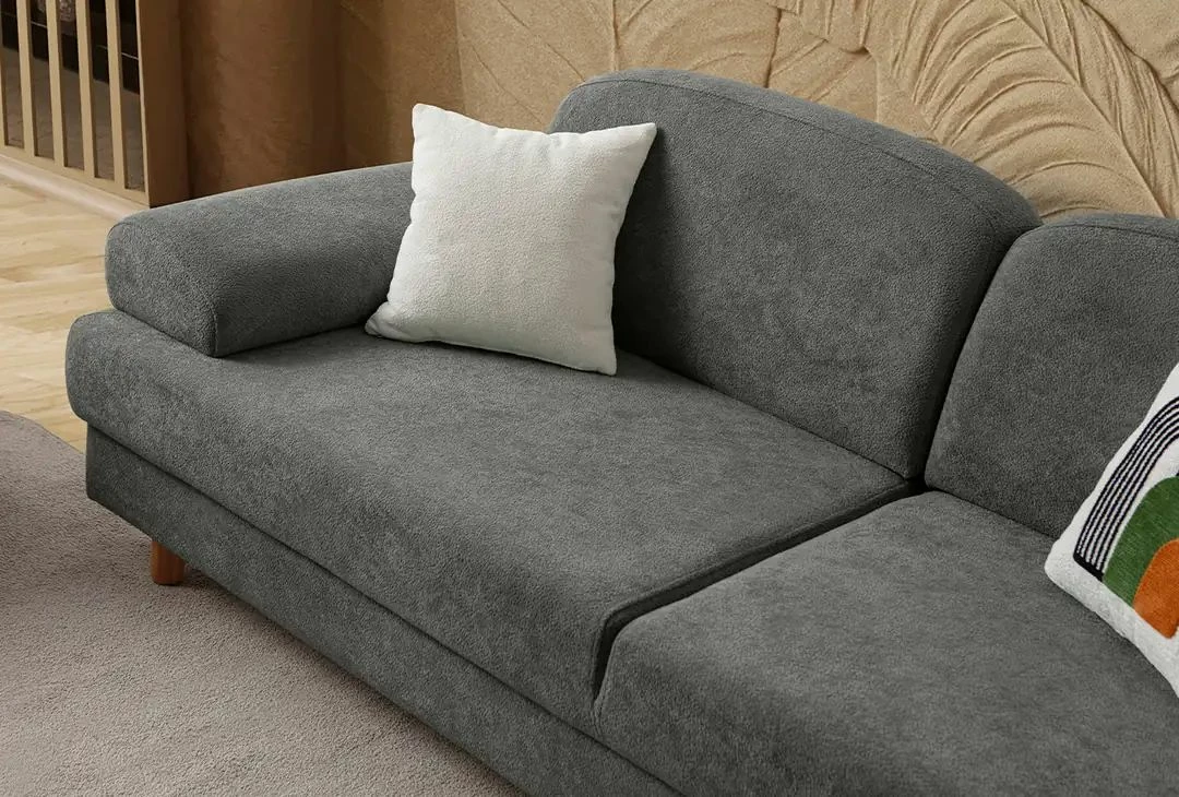 Divan-krevat treshe, ngjyrë antracit, Atelier del Sofa, Aries
