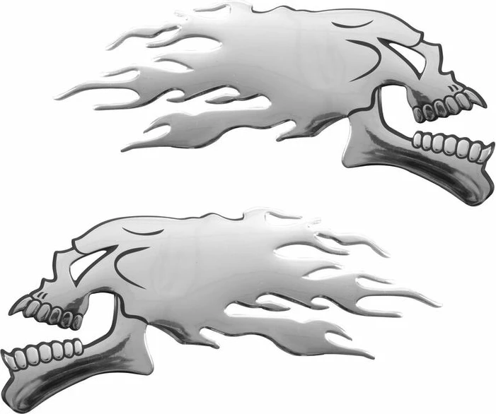 Shenja Dekoruese Skull Flames 3d