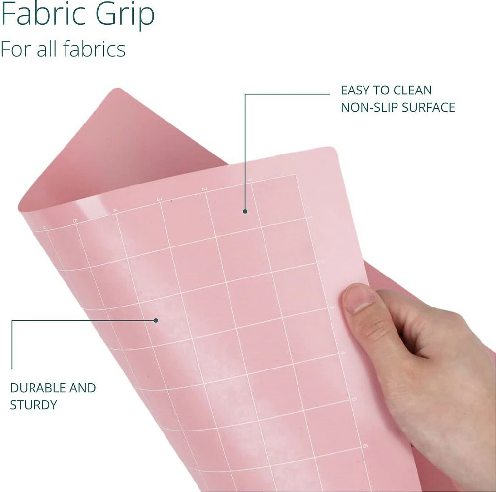 Mata prerjeje LOKLiK FabricGrip, 3 copë, ngjitëse për stof, rozë