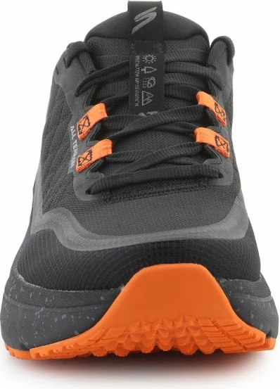 Atlete Skechers, të zeza-portokalli