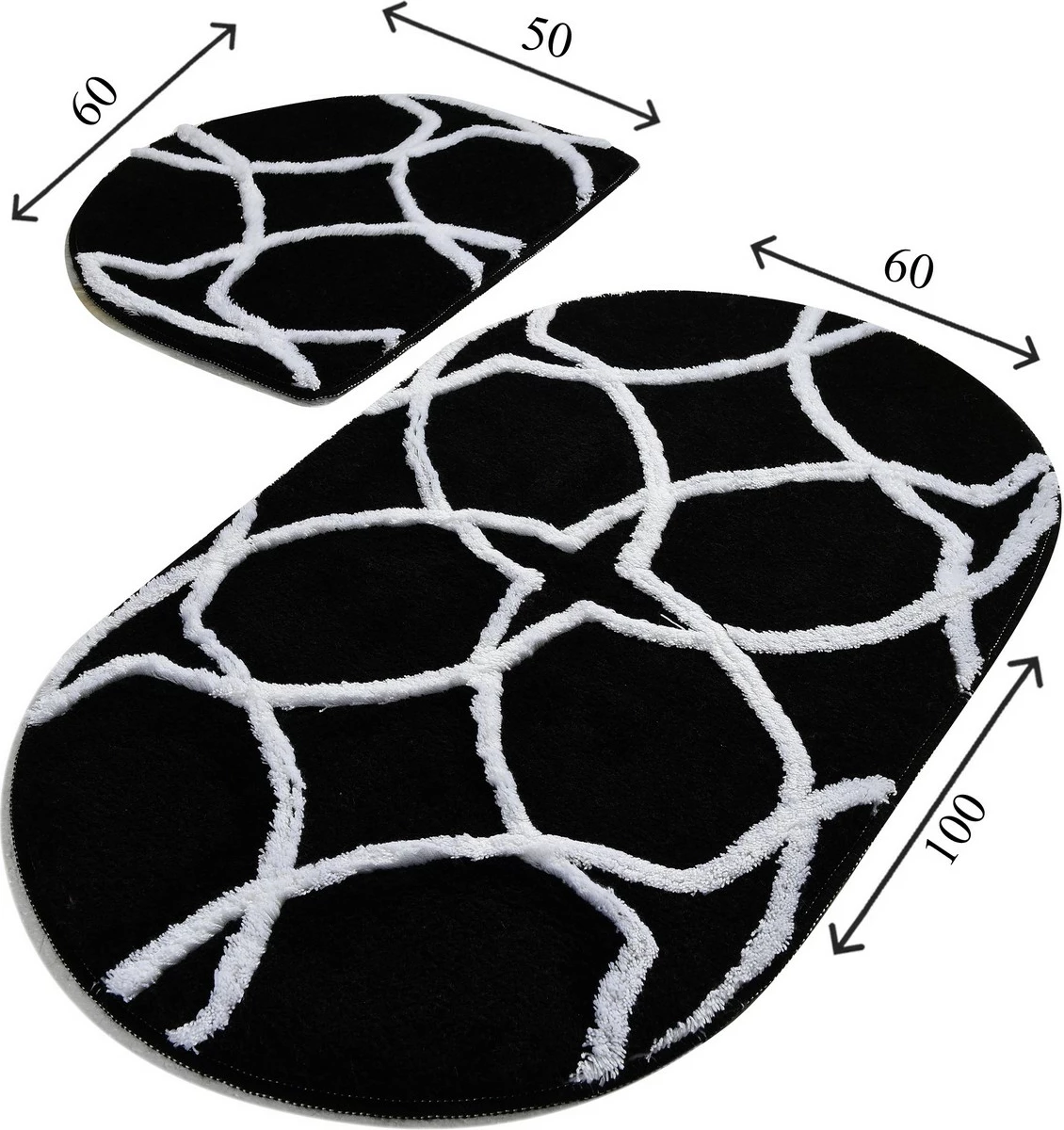 Set tapetash për banjo akrilik (2 copë), Mijolnir, Bonne ovale, e zezë