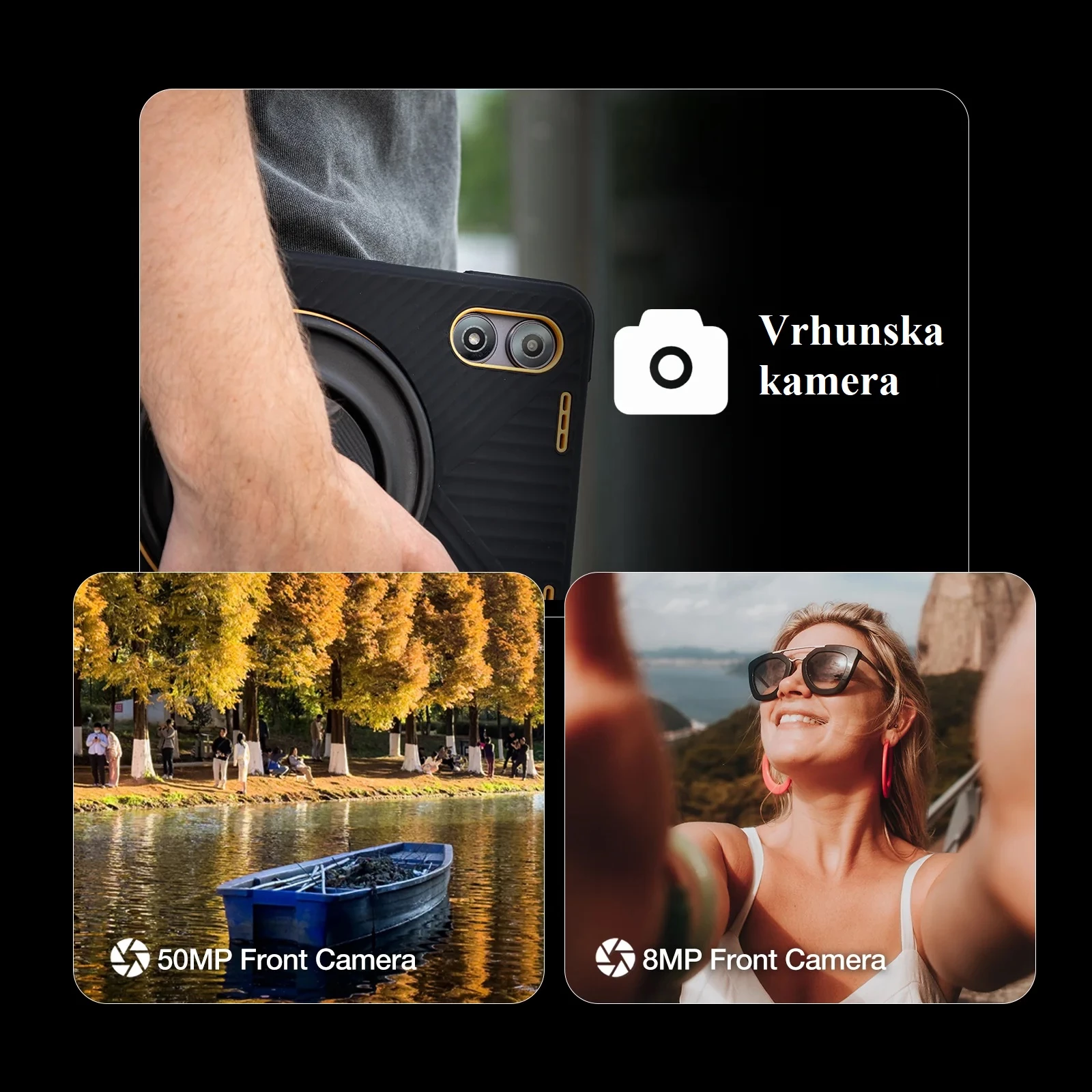 Tablet rugged AGM Pad P2 Active 11\", 8GB+8GB RAM, 256GB, IP68, Android 14, i zi/portokalli