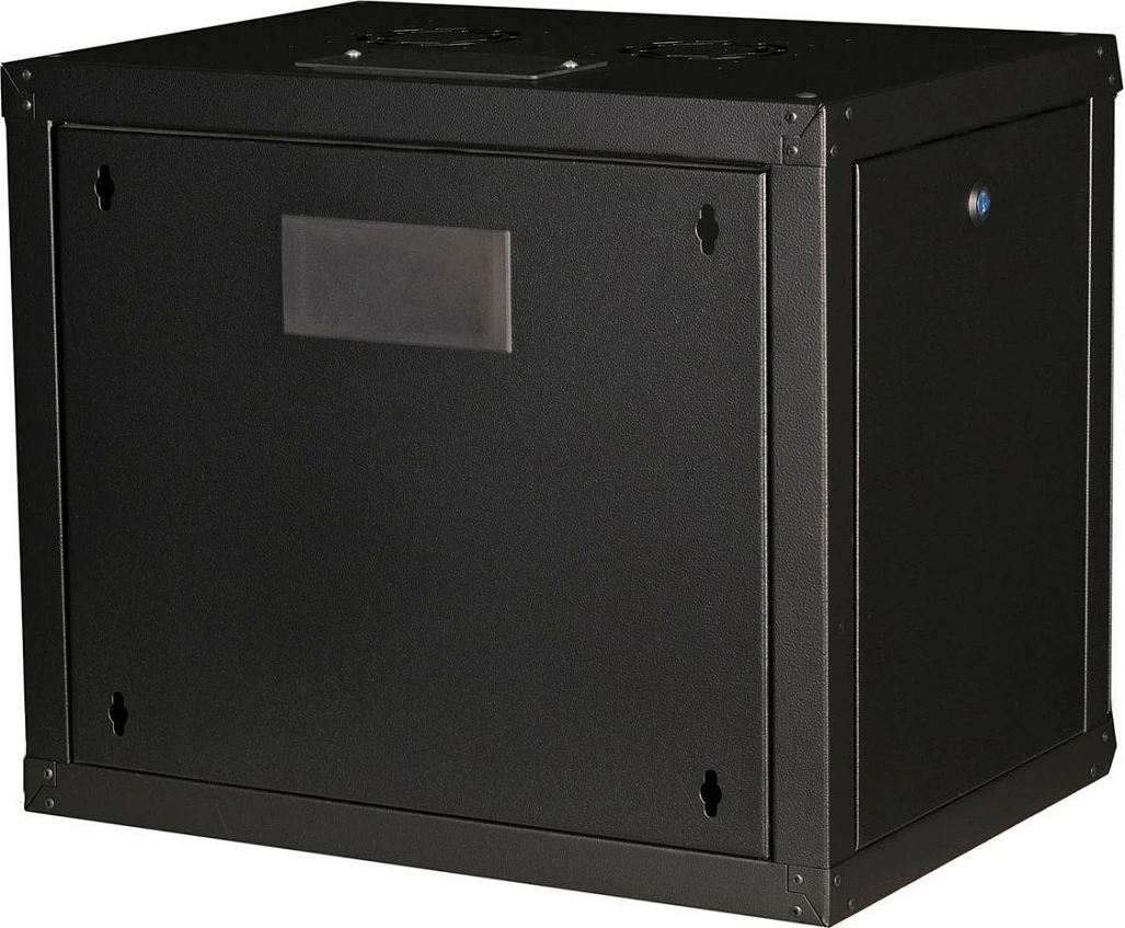 Kabinet rrjeti muror ROLINE Pro 9U, 19", 450x600 mm, derë xhami me kyç, i zi