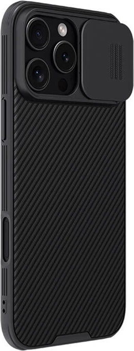 Mbështjellës Nillkin CamShield Pro për iPhone 16 Pro, i zi