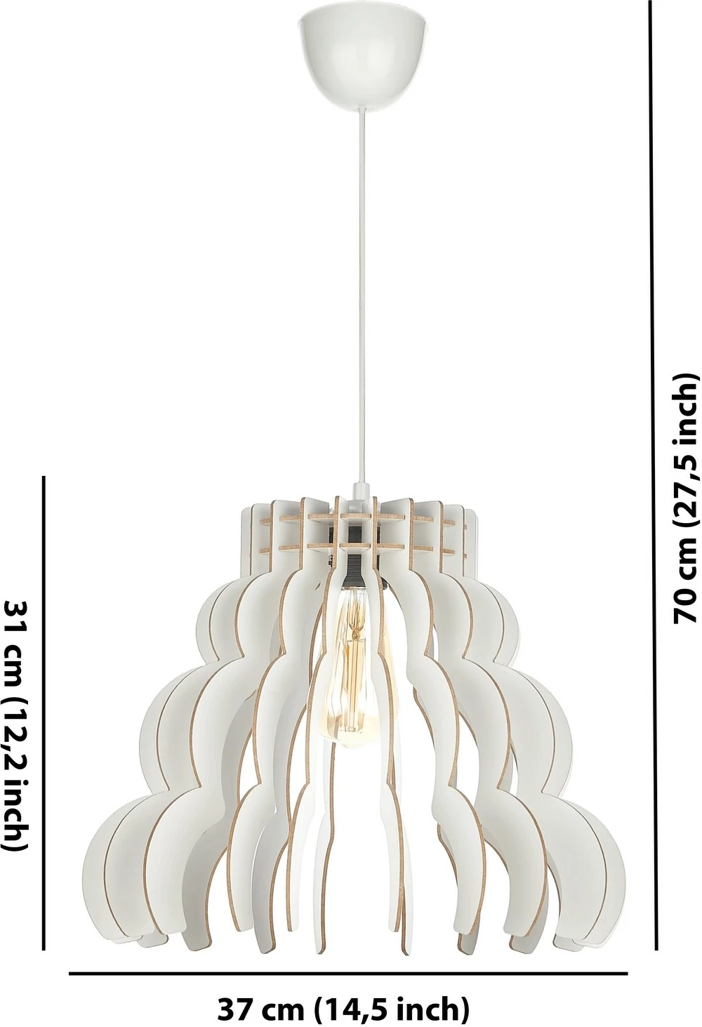 Llambë tavani Opviq, dizajn Cloudy, e bardhë