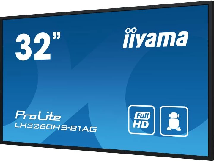 Ekran digital signage iiyama ProLite LH3260HS-B1AG 32", Full HD, Android 11, 16GB RAM, 500 cd/m², zi