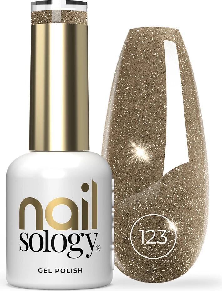 Llak për thonj Clavier Hybrid Glitter 123 Golden Treasure për femra, 8ml