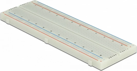Breadboard DeLOCK 630/200 kontakte, 165 x 55 mm, e bardhë