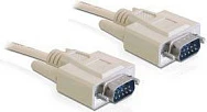 Kabllo serike DeLOCK RS-232 DB-9 mashkull-mashkull 2 m, bezhë