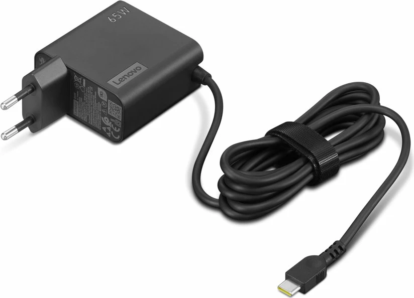 Karikues Lenovo 4X21L54610 65W USB-C 3.25A me kabllo 1.8m, i zi, 1 copë
