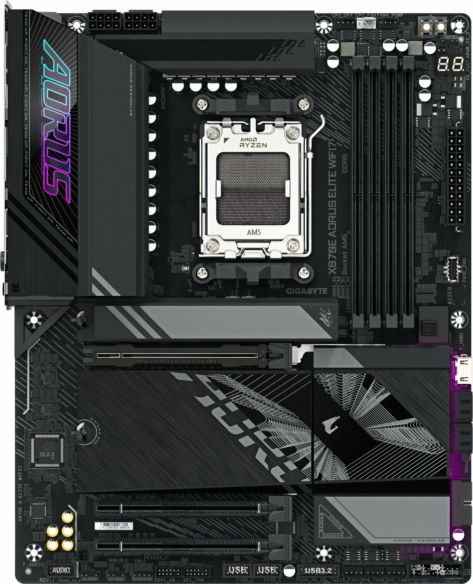 Pllakë amë Gigabyte X870E AORUS ELITE WIFI7 AM5 ATX DDR5