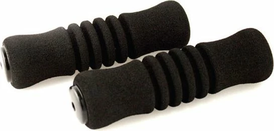 Grip dore për timon biçiklete Clarks C05 125mm shkumë, e zezë, set me tapa fundore