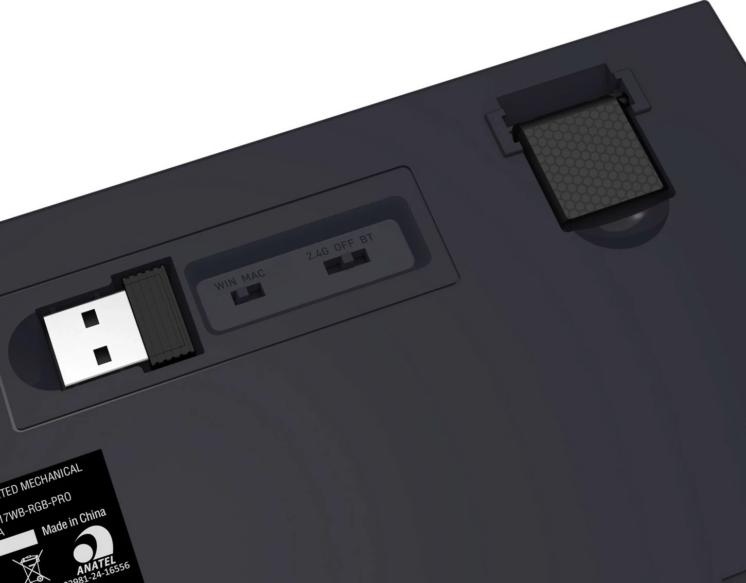 Tastierë mekanike Redragon ALCOR QMK K717WB-RGB-PRO, 60%, RGB, wireless/wired, bardhë-zi