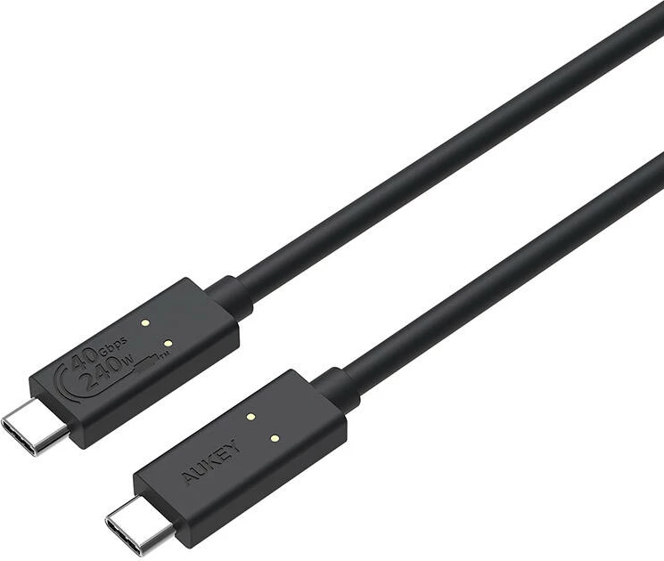 Kabllo USB-C në USB-C Aukey CB-TCC241, 0.8m, 240W, e zezë