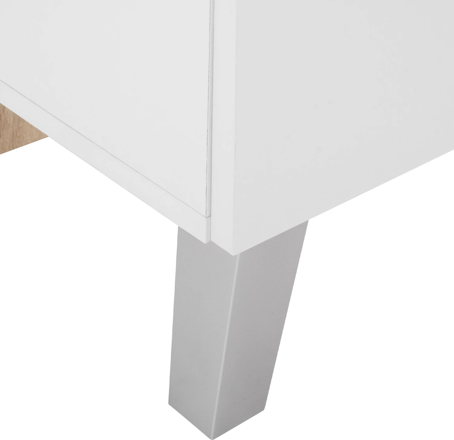 Mobilje hyrëse me rafte dhe pasqyrë, FH2265, e bardhë-sonama, 125.5x37.5x166.5 cm