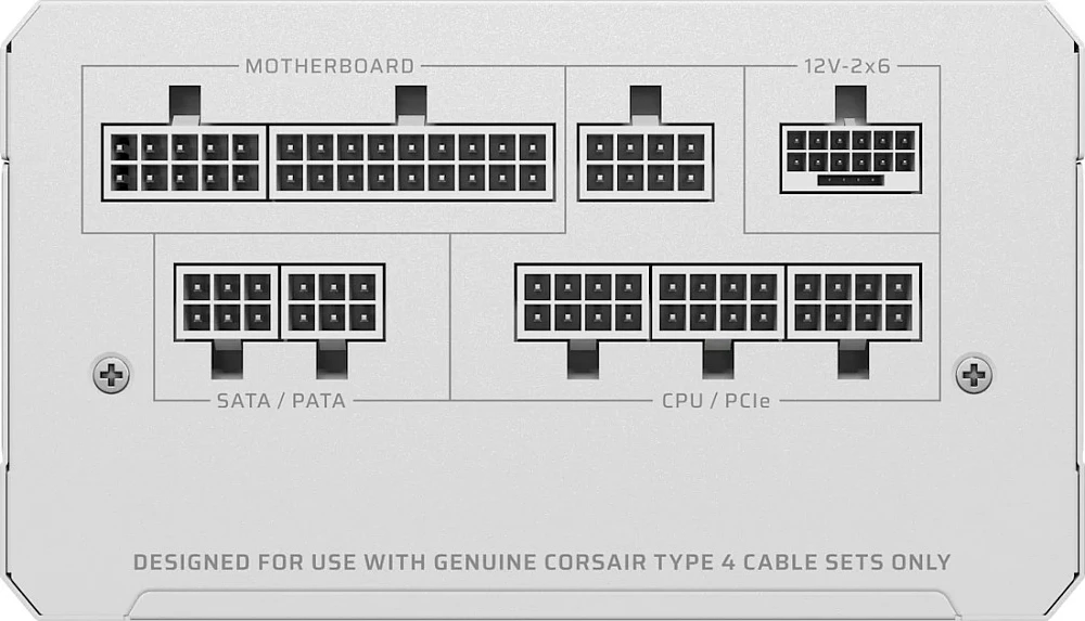 Furnizues rryme Corsair RMe Series RM1000e, 1000W, 80+ Gold, Fully Modular, ATX 3.1, PCIe 5.1, i bardhë