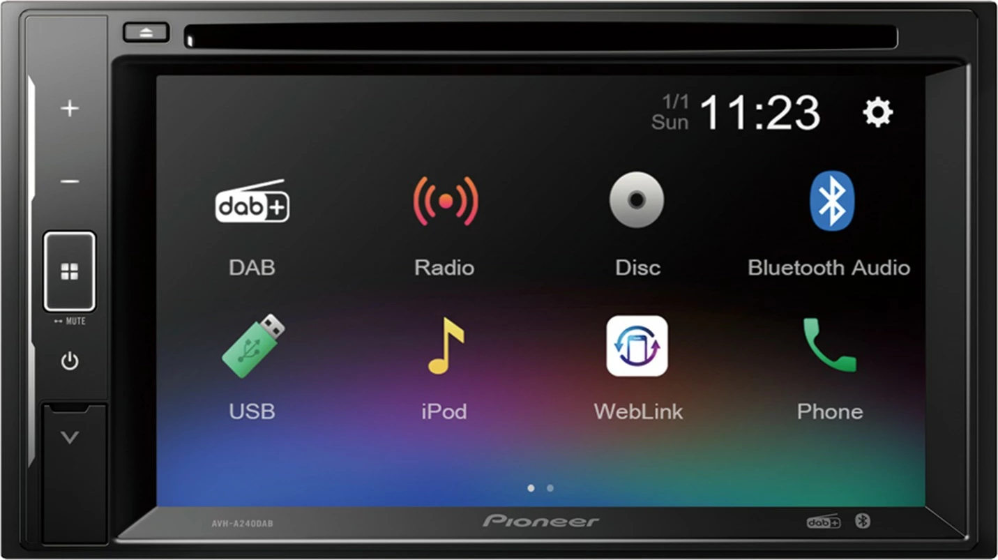 Radio multimedia Pioneer AVH-A240DAB, ekran me prekje, Bluetooth, DAB, USB, iPod, e zezë