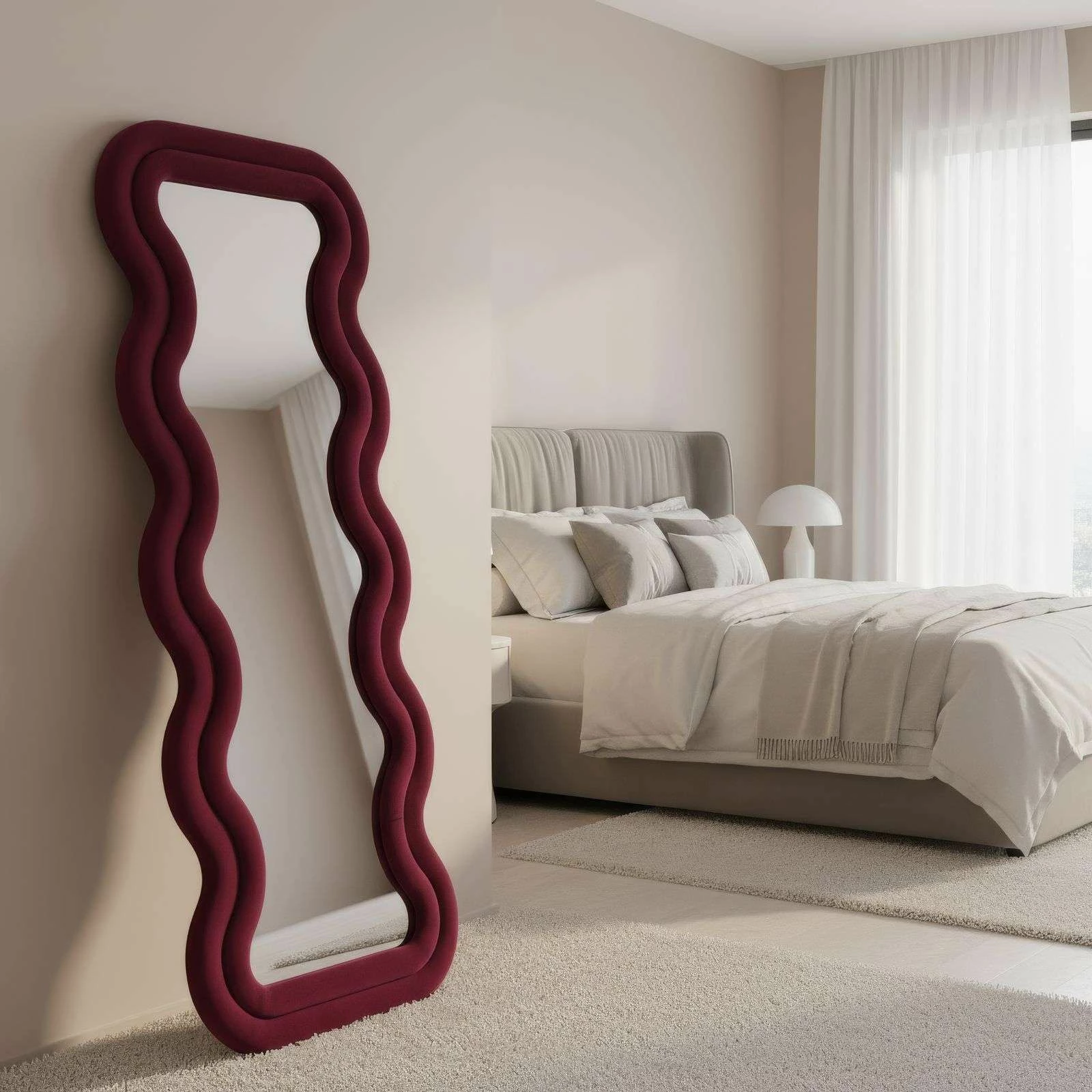 Pasqyrë Cheval, ngjyrë e kuqe Claret, Skye Decor, 65x170cm