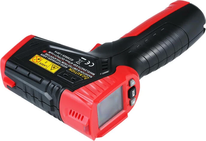 Termometër infrakuq (pirometër) Habotest HT651D, D:S 12:1, -50°C–800°C, termoelement K, matje lagështie & pikë vese