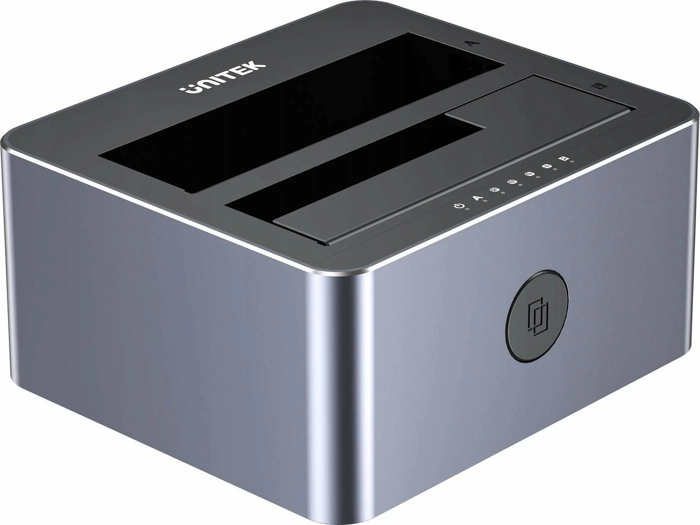 Docking station Unitek Y-3027GY01-EU, 2x SATA 2.5\"/3.5\", USB-C 10Gbps, argjendtë