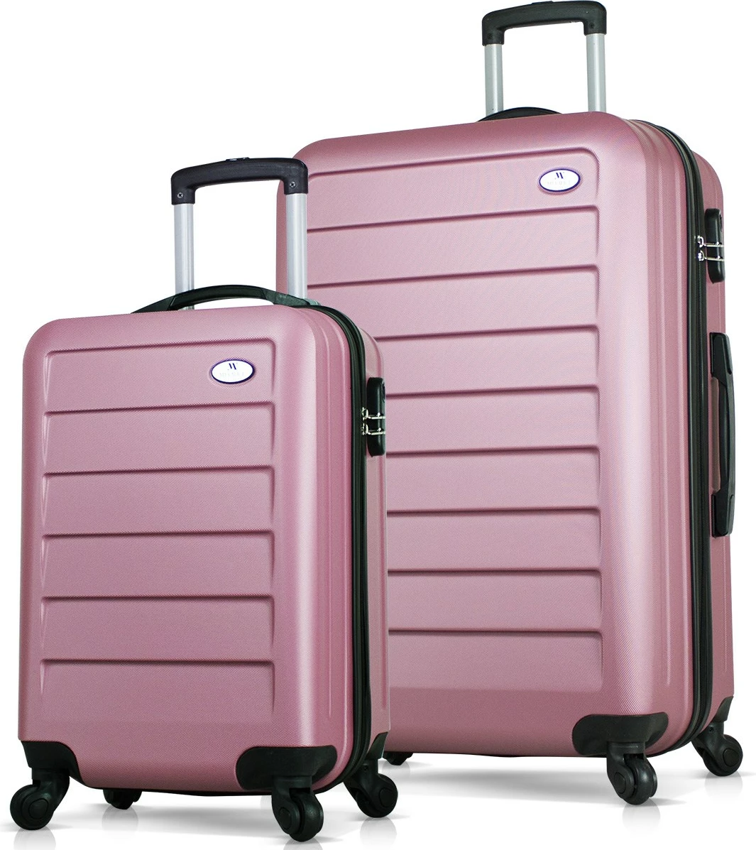 Set valixhesh (2 copë), ngjyrë rozë gold, Zoozie Bags, 6431