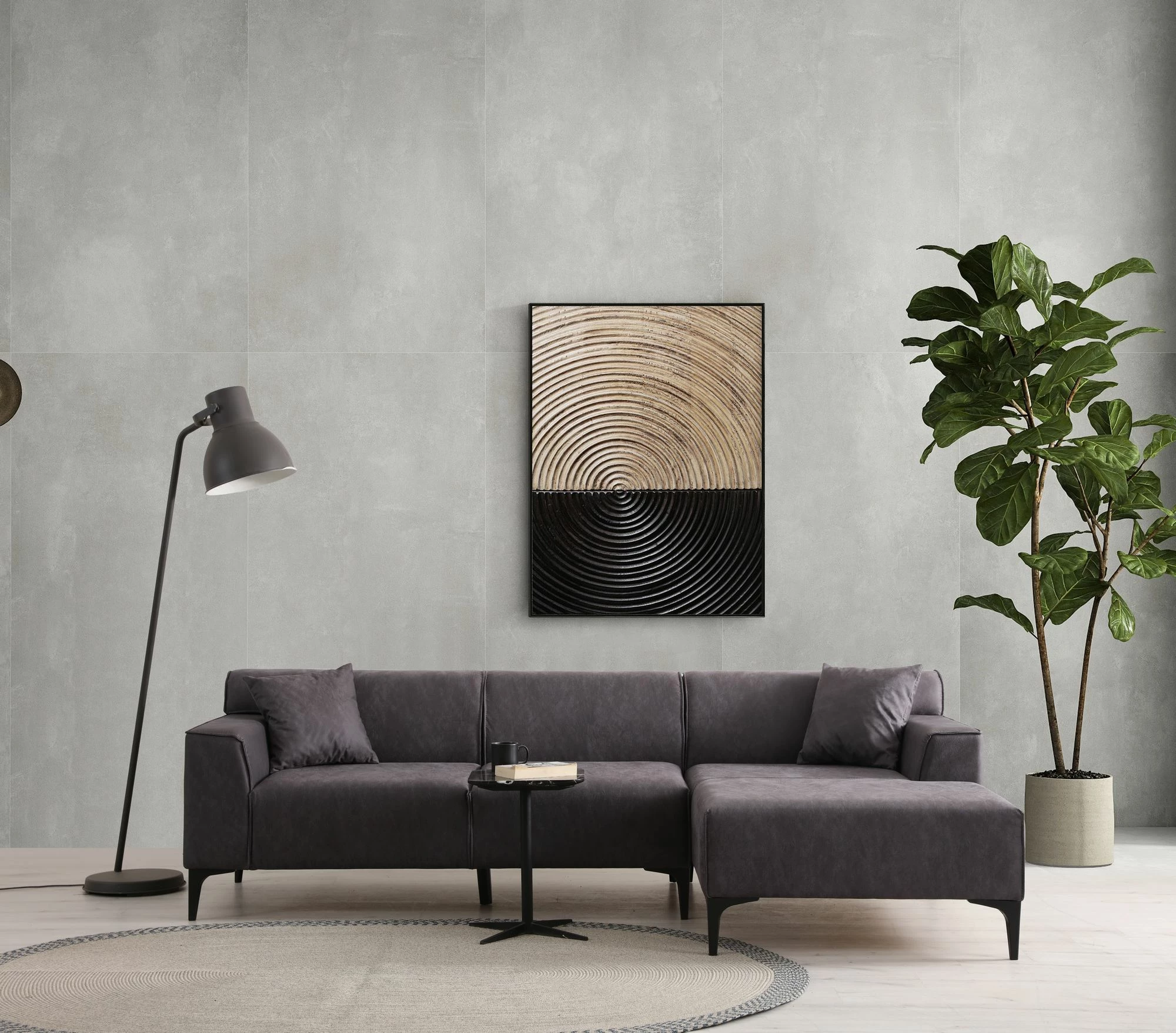 Këndare Petra R, ngjyrë antracit, Atelier del Sofa