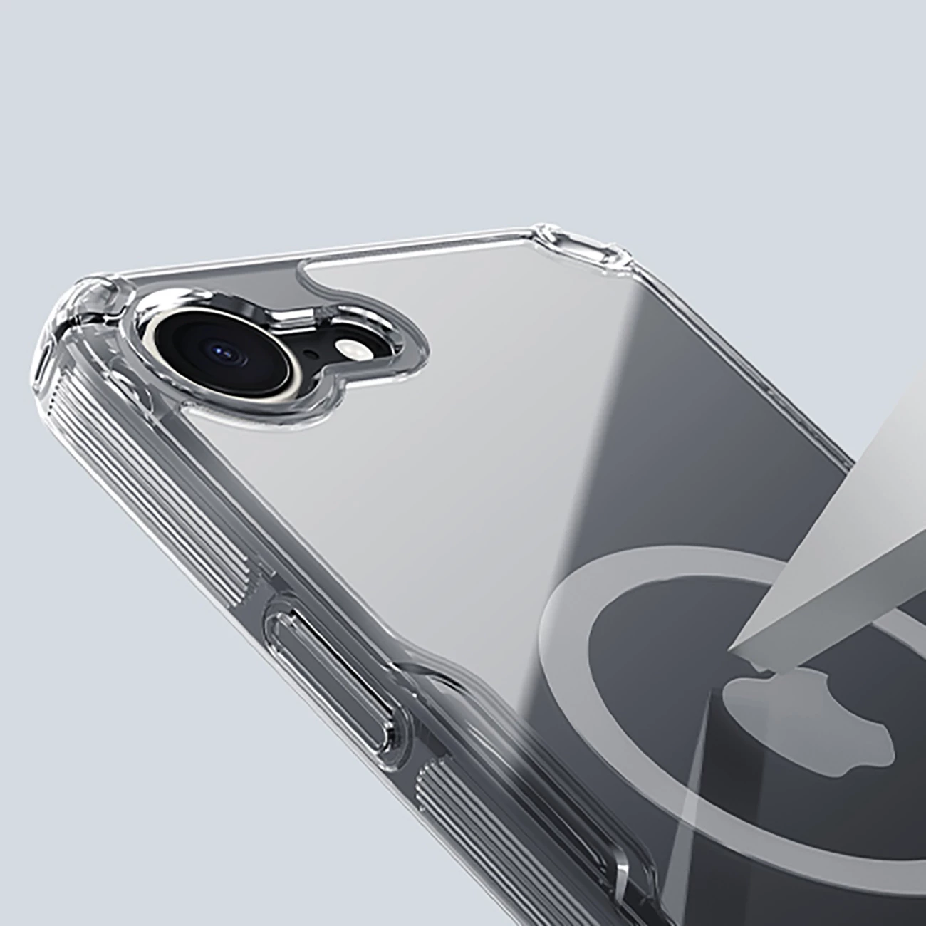 Mbështjellës Nillkin Nature Pro Magnetic për iPhone 16e, MagSafe, Transparent
