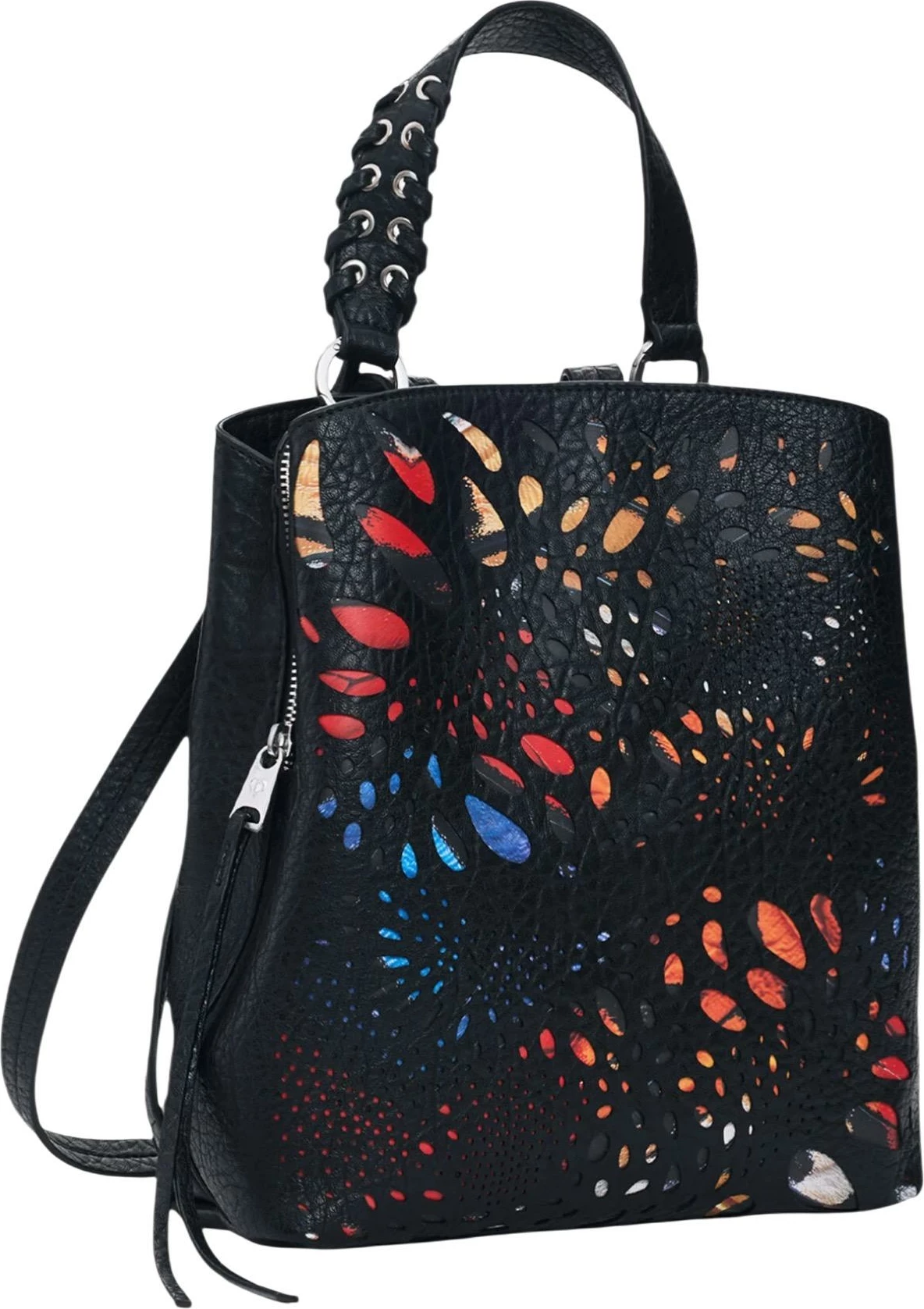 Çantë shpine Desigual BACK_NOTUS PRINT SUMY MIN 26WAKP25, e zezë