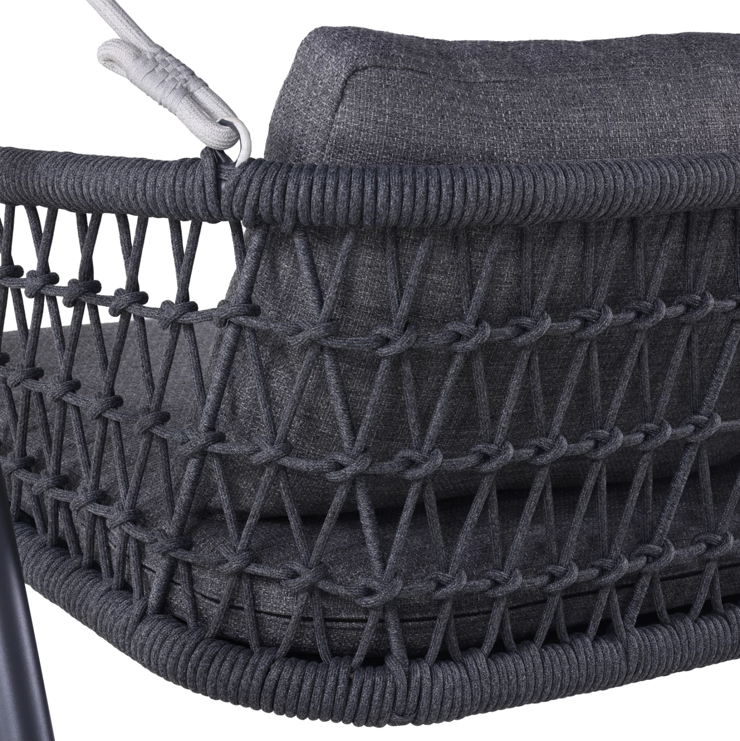 Lëkundëse me tendë për jashtë, 3 vende, ngjyrë gri e errët, alumin, EXCELSIOR CD6411.02, 185x134x175cm