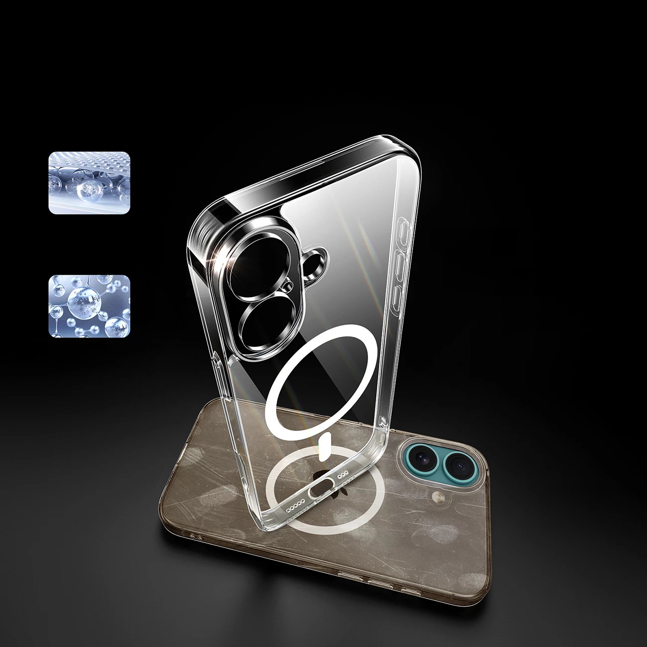 Mbështjellës Ugreen Classy Clear Magnetic për iPhone 16 Plus, MagSafe, Transparent