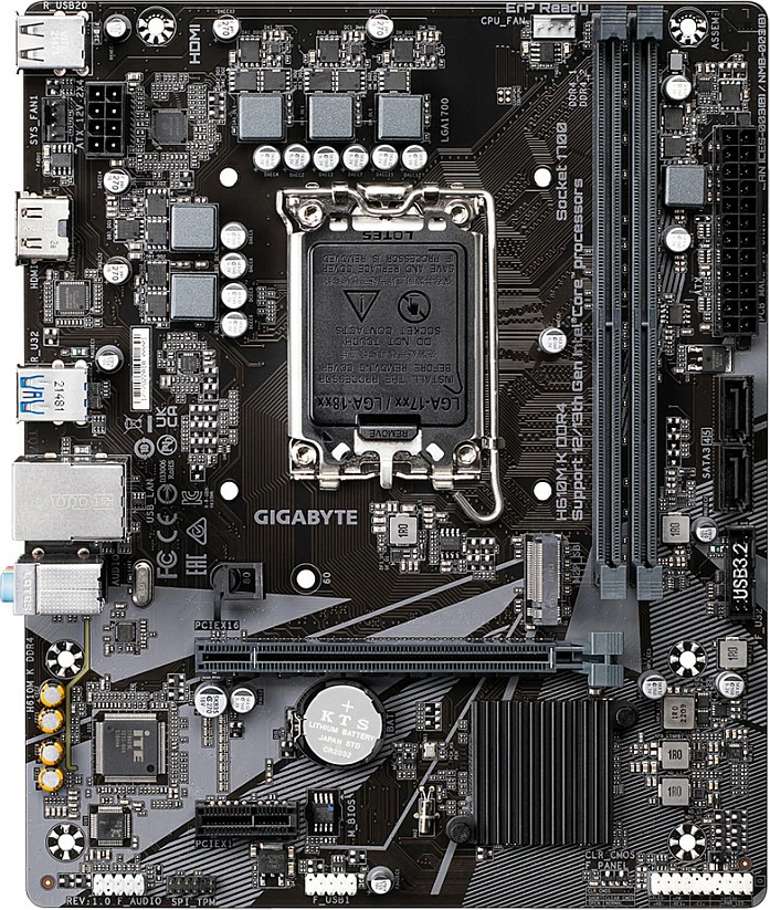 Pllakë amë Gigabyte H610M K mATX D4