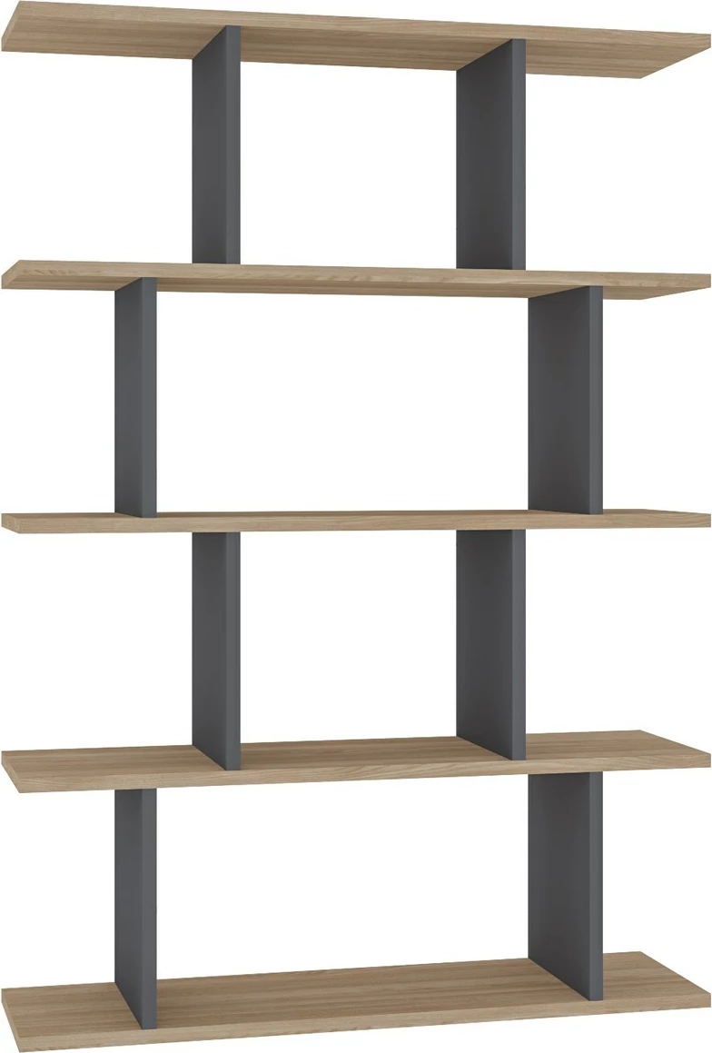 Raft librash Hanah Home, Harmon, ngjyrë lis dhe antracit