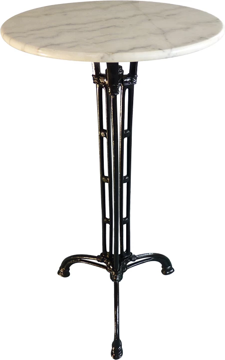 Tavolinë bar mermeri, ngjyrë bardhë-e zezë, Φ60x107.8cm