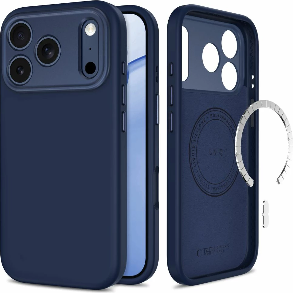 Mbështjellës Tech-Protect Uniq MagSafe CC për iPhone 18 Pro / 17 Pro, MagSafe, Camera Control Button, Kaltër e errët, 1 copë