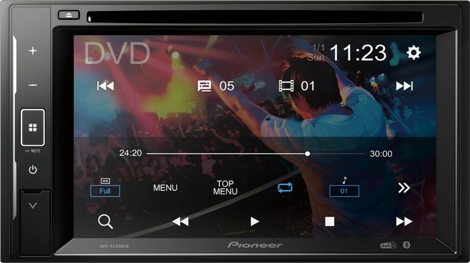 Radio multimedia Pioneer AVH-A240DAB, ekran me prekje, Bluetooth, DAB, USB, iPod, e zezë