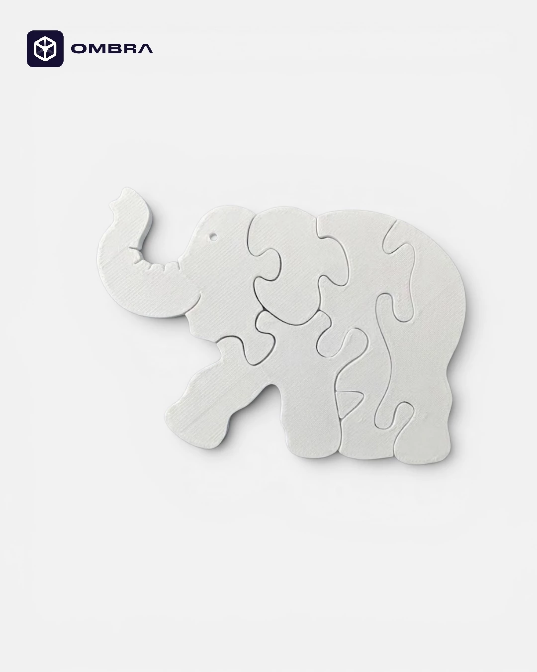 Puzzle 3D / Elefant i bardhe