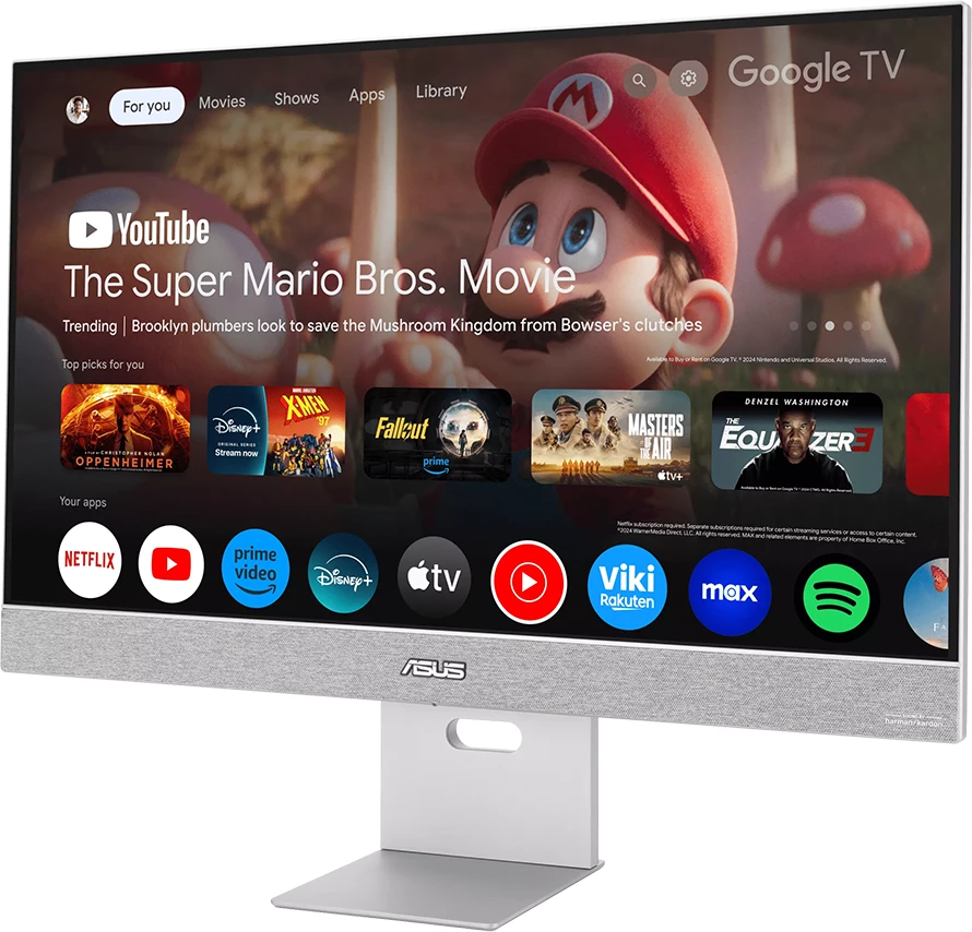 Monitor smart ASUS ZenScreen Smart MS27UC 27\" 4K UHD IPS 99% sRGB Google TV USB-C 90W Harman Kardon