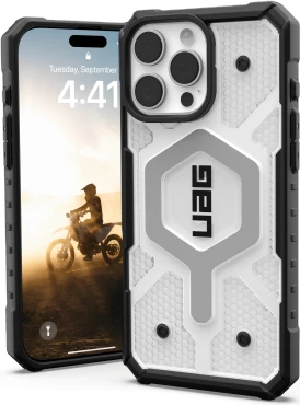 Mbështjellës UAG Pathfinder Clear MagSafe për iPhone 16 Pro Max, Bardhë
