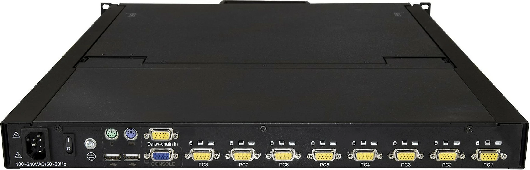 Konzolë KVM rackmount StarTech RKCONS1908K, 8-port, LCD 19" 1280x1024, USB/VGA, e zezë